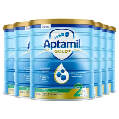 Aptamil 爱他美 金装 婴儿牛奶粉 2段 六桶一箱 包邮 2026.09